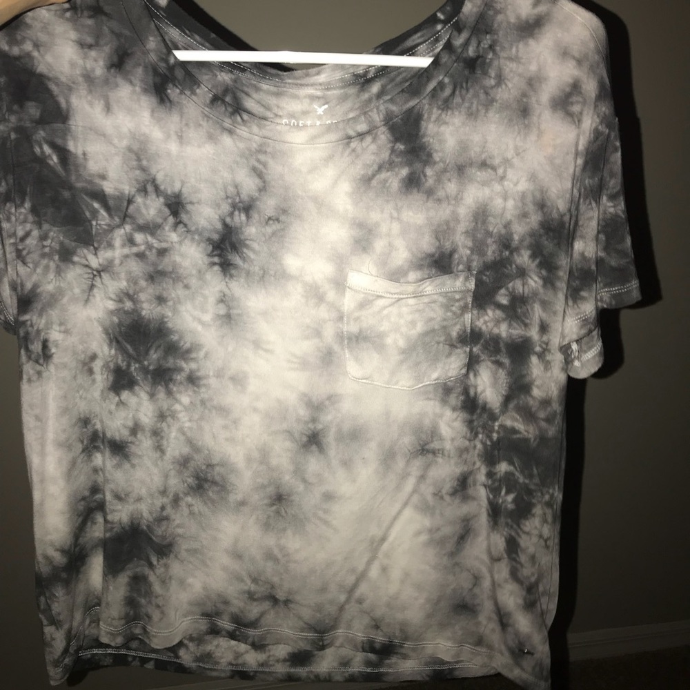 grey tie dye top